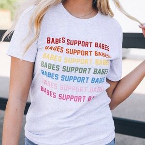 NWT Feminist Babes Support Babes tshirt